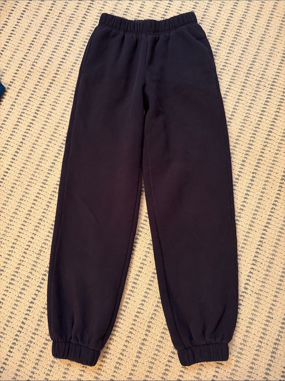 Edikted Black Elastic-Waist Track Joggers